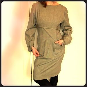 Long sleeve wool dress